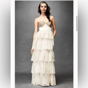 BHLDN Burnished Organza Gown Size 2, 4